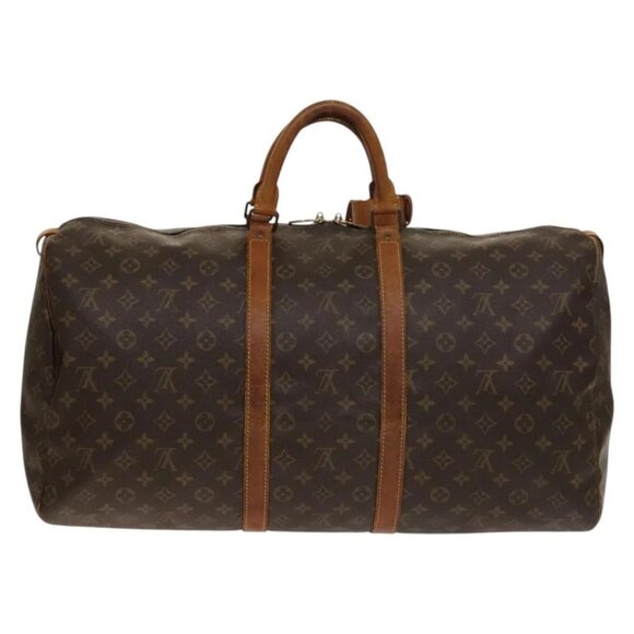 LOUIS VUITTON Monogram Keepall 55 Boston Bag M41424 LV Auth 140035 - Picture 3 of 16